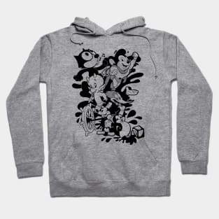 FELIX THE CAT - Classic cartoon ink mashup Hoodie